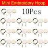 10/20pcs/Set Wooden Mini Embroidery Hoop Ring Cross Stitch Frame Handmade Pendant Crafts Embroidery Circle Sewing Kit