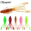 Spinpoler Squid Jig Lure Soft Plastic Artificial Baits 6cm/1g Silicone Worm Grub för Japan Fishing Rubber Ajing Drop Shot Tackle