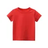 T-shirts 2022 Été Baby Boys T-shirts Vêtements 100% coton Solide à manches courtes 9 couleurs Kids Under-Dirt Bottomment Vêtements 240410