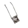 Cards High Version Four Leaf Grass Kaleidoscope Necklace Female Seiko Pendant Live Broadcast Thick Gold Plating