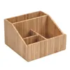 Bamboo Makeup Organizer Commetics Caddy حامل لأحمر الشفاه