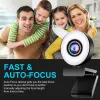 Webcams 1080P Full HD USB Web Camera Webcam w/Ring Light+Mic for Video Calling Conferencing PC Webcam For Office Meeting Home