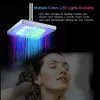 LED Douchekop 8 inch vierkante regenval douchekop RGB/Meerdere kleuren automatisch veranderende regendouche hoofd badkameraccessoires