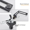 Black Basin Faucet Nordic Art Hot Cold Mixer Tap Hollow Design Deck Mount Badrumsvaskar Singelhandtag