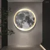 Wall Lamp Modern Luxury Moon Bedroom Bedside Painting Living Room Background Decorative Nordic Art