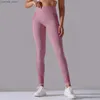 Yoga -outfits Nieuwe naadloze yoga -leggings vrouwen perzik billen training zweetbroek hoge taille elastische panty's gym leggings Femal y240410