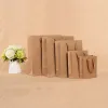 1 Pcs White Black Khaki High Quality Simple Paper Gift Bag Kraft Paper Candy Box with Handle Wedding Birthday Party Gift Package