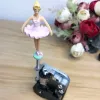 Music Box DIY Ballerina with Three Rotating Magnets with Flexible Rotating Shaft Birthday Gifts Women Music Home Decor