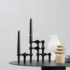 Luxury Silver Nordic Molecular Candlers Metal Candlestick Table Centor Table Centor Room Decor Ornement Gift Set Candabra