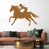 Racing Horse Femmes Equestrian Wall Sticker Riding Racecourse Farm Farm Kids Room Chadow Decor Vinyl Wall Decal Gift Unique Gift 7