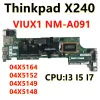 Mãe Viux1 NMA091 para Lenovo ThinkPad X240 Laptop Motherboard I3 i5 I7 CPU FRU 04X5164 04X5152 04X5149 04X5148 Teclado 100% testado