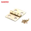 50pcs naierdi Mini Bronze Gold Scharnier quadratische antike Türscharniere für Holzschrankschublade Schmuckschachtel Möbel Hardware