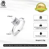 Band Rings Orsa Jewels 925 Pure Silver Shiny Artificial Diamond Halo High Grade 8A Cubic Zirconia Ring Womens Wedding SMEEXKE LZR01 J240410