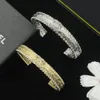 Women Bracelet Designers Open Bangle Jewelry Gold Plated Love Crystal Bracelet Luxury Bangles Party Wedding Gift Fashion Jewelry