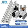 Guida cilindrica da 1/2pc Ricele lineare Asse ottico Slip Rail SBR30 Lunghezza 150-1150 mm Slider con manicotto di rame/protezione in acciaio