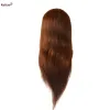 Schaufensterpuppenkopf mit Schulter 24 -Zoll 100% natürliches echtes Haar Trainingskopf kann Locken -Twist malen, um Frisur Puppenkopf zu machen