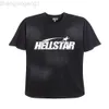 Desginer Hellstar T-shirt T-shirt American Trendy Print High Street Round Neck Pure Cotton Wash Water Black Short Sleeve T-Shirt Summer