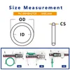 Vedações de fluorororgeberB de borracha de borracha verde CS5mm OD115/120/125/130/135/140/145/150/155/170/195*5mm Rings de vedação de combustível de combustível de combustível de combustível