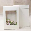 Deluxe multi color paper gift package& display box with clear pvc window wedding candy favors arts&krafts package box 10pcs