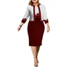 Abiti da lavoro Lady Drendy vestito cappotto set di colore contrasto a contrasto slim fit ginocchio outfit donne calde