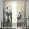 Животные милые панда бамбуковые чернила