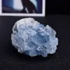 BAGNO NATURALE Madagascar Celestite Crystal Raw Druzy Cluster Sky Blue Geode Gamen minerale ruvido