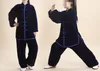 Unisex Herbstwinter verdickter Samt Taiji Anzug Kampfkunst Performance Kleidung Malefemale Kung Fu Tai Chi -Uniformen