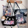 Japanska kawaii crossbody väskor för kvinnor transparent ficka itabag student axel väska handväskor bokpåse jk ita väska flickor bolsa