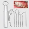 1 Set Good All-Purpose Teeth Flosser Toothpick Cleaning Kit Metal Toothpick Compact Carry Easily