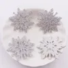 10pcs Glitter Composite Gold Powder Monet Christmas 40 mm płatki śniegu łatki