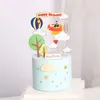 Animal Cake Topper Flag Jubileum Happy Birthday Car Cupcake Toppers Airplan Baking Party Flag Baby Shower Cake Decor Diy New New