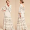 Bhldn 2024 Brautkleider gegen Nackenspitzen Applikationen de Novia Chiffon Bohemian Brautkleider Country Style Plus Size A-Line Hochzeitskleid