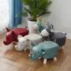 Tabouret de pin éponge de tissu écologique remplissant la petite chaise meubles de salon style animal