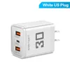 30W USB C Charger 2.4A Fast Charging PD Type C USB Quick Charge QC 3.0 Charger Adapter for iPhone 15 14 13 Xiaomi LG Samsung Phone Charger