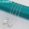 Hanger kettingen Chshine 925 Sterling Silver Lucky Clover Pendant 16-30 ketting voor dames bruiloft Banquet Charm Jewelry 240410