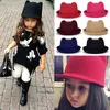 Carino bambino per bambini ragazzo ragazza fece jazz corto brim trilby sun panora