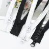 1PC Meetee 60-300cm 5 # Zippers en résine Black Blanc Double curseur à feuilles ouvertes pour coudre pour coudre Tent Close Ferme de bricolage Accessoires
