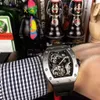 Luxe designer horloge Mechanische horloges Zwitserse automatische bewegingsspiegel Sapphire geïmporteerd rubber polshorloge T867