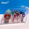 DENXY 1 PC Dental Ortodontik Ligatür Tie Akrilik Dispenser Elastik Zincir Yerleştirme Kutusu Güç Zinciri O Halka Ortodontik Braket