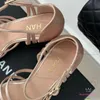 24SS Summer True Silk Satin Cross Strap Woven Sexig High Heel Sandals Kvinnor Staka Rem Hollow Thin Heel High Heels