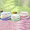 3 stks rond opvouwbaar gaas Net stofdichte voedselbedekking anti -mug maaltijdomslagen voor bowl pot keuken picknick servies bescherming
