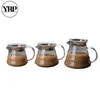 YRP 360ML 450ML 800ML V60 PORS Over Glass Range Coffee Server Carip Drip Pot Coffee Kettle Brewer Barista percolator أداة واضحة