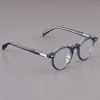 Solglasögon ramar lyxiga vintage mode solid acetat ram jmmrvrx retro runda design myopia glasögon japan handgjorda kvinnor män högt