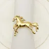 6pcs Creative High-End European Animal Dimaard Horse Napkin Buckle Creative Metal Napkin Ring Hotel Model Room Kerst Napkin Ring