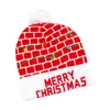 Led Christmas Hats Sweater gebreide Beanie Kerstmis Santa Light Up Hat Christmas Party Warmer Cap Decora