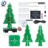 Flash Christmas Tree Three/Seven Color Parts Kit Diy Gift Tree Color Change Christmas Tree 3D LED Flash Circuit Parts Fun Suit