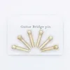 6pcs Acoustic Guitar String Bridge Pins Solid Copper Brass Endpin Replacement Parts Accessories with Pack
