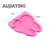 DY0159 FOLHA DE DENTE GLOSTO Chave de silicone Diy Cheyring Pingente para garotas de keychains Mold