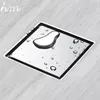 hm Floor Drain Brass Square Waste Grate Shower Filter Drainage Tile Insert Bathroom 10CM Strainers Chrome Finished