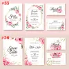 25pcs Personalize convites de casamento de impressão personalizados Inserir cartão